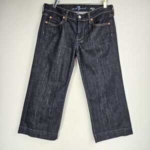 CAPRIS -- 7 For All Mankind Dark Blue Cropped Jeans